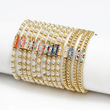 Irregular Crushed Stone Copper Bead Bracelet For Women Girls Boho Jewelry
