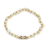 Irregular Crushed Stone Copper Bead Bracelet For Women Girls Boho Jewelry