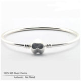 Heart Moments Silver Bangle Bracelet for Women