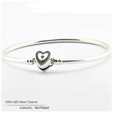 Heart Moments Silver Bangle Bracelet for Women