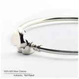 Heart Moments Silver Bangle Bracelet for Women