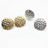 50pcs Uneven Surface Round Drop Earring Findings 16mm