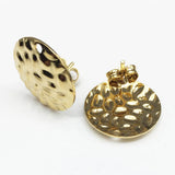 50pcs Uneven Surface Round Drop Earring Findings 16mm
