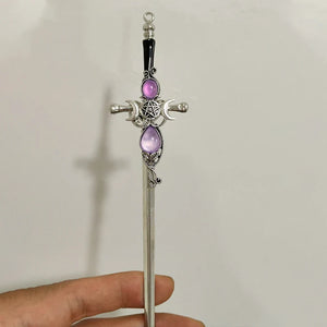 DIY Charm Hairpin Sword Dagger Hair Sticks Metal Hair Accessories