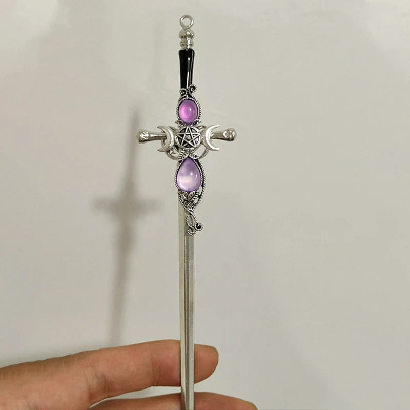 DIY Charm Hairpin Sword Dagger Hair Sticks Metal Hair Accessories