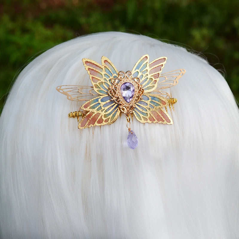 Witch Crystal Fairy Haircomb Elf Hairclip Pixie Hair Jewelry