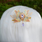 Witch Crystal Fairy Haircomb Elf Hairclip Pixie Hair Jewelry