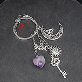 Witch Dragon Amethyst Keychain Protection Magic Banish Evil