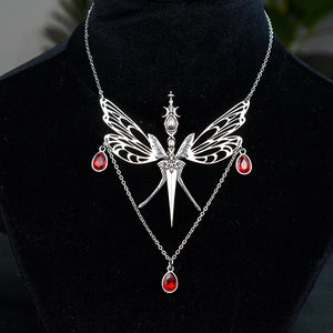 Witch Goddess Crystal Butterfly Fantasy Forest Faerie Necklace