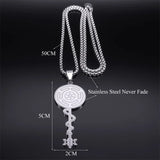Hekate Wheel Pendant Necklace Stainless Steel Wicca Magic Symbol