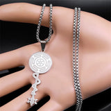 Hekate Wheel Pendant Necklace Stainless Steel Wicca Magic Symbol
