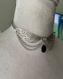 Witch Jewelry, Angel Wing Pendant Necklace, Celestial, Wicca