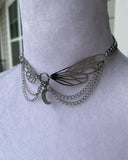 Witch Jewelry, Angel Wing Pendant Necklace, Celestial, Wicca