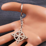 Witch Knot Keychain Stainless Steel Lucky Amulet Keyring