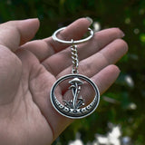 Witch Magic Moon Forest Mushroom Pendant Keychain Jewelry