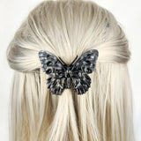 Witch Skull Moth Butterfly French Barrette Hairclip