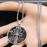 Witch Triple Moon Goddess Hecate Necklace Stainless Steel