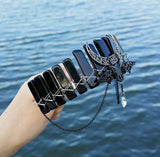Raw Crystal Plating Bat Chain Headband Witchcraft Hair Accessories