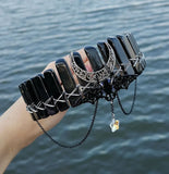 Raw Crystal Plating Bat Chain Headband Witchcraft Hair Accessories