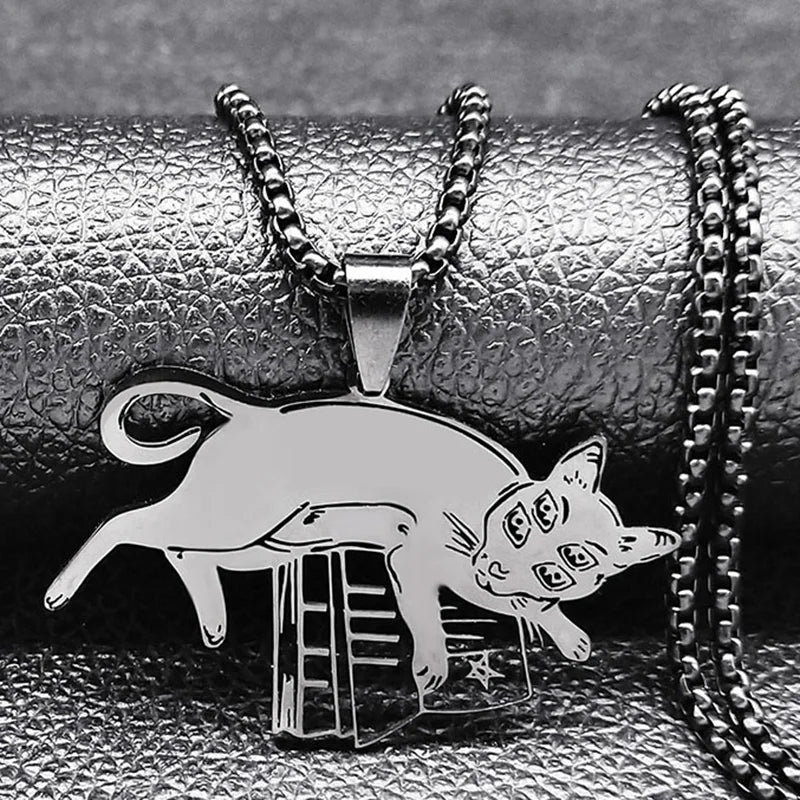Witchcraft Magic Cat Necklace Halloween Gift Z7033S06