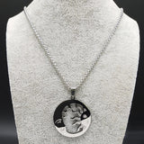 Witchcraft Moon Knight Sun Stainless Steel Necklace