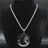 Witchcraft Moon Knight Sun Stainless Steel Necklace
