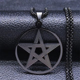 Witchcraft Pentagram Chain Necklace Men Jewelry N1112S02