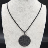 Men's Witchcraft Pentagram Necklace Tetragrammaton Pendant