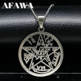 Witchcraft Pentagram Necklace Protection Jewelry