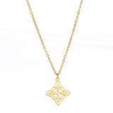 Stainless Steel Witch's Irish Knot Necklace Chain Silver Wicca Necklaces
