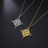 Stainless Steel Witch's Irish Knot Necklace Chain Silver Wicca Necklaces