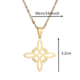 Stainless Steel Witch's Irish Knot Necklace Chain Witch Jewelry