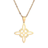Stainless Steel Witch's Irish Knot Necklace Chain Witch Jewelry