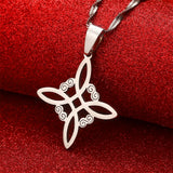 Stainless Steel Witch's Irish Knot Necklace Chain Witch Jewelry