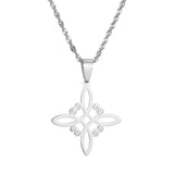 Stainless Steel Witch's Irish Knot Necklace Chain Witch Jewelry