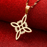 Stainless Steel Witch's Irish Knot Necklace Chain Witch Jewelry