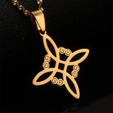 Stainless Steel Witch's Irish Knot Necklace Chain Witch Jewelry