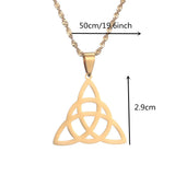 Stainless Steel Witch's Irish Knot Necklace Chain Witch Jewelry