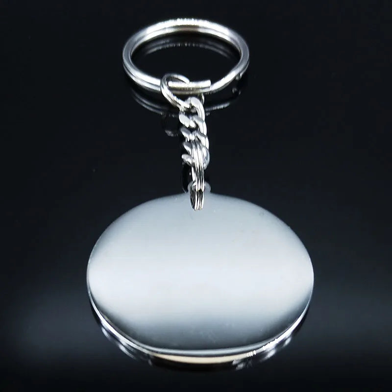 Witchcraft Tetragrammaton Pentagram Steel Key Chain Blessed Lord Shem Keyring