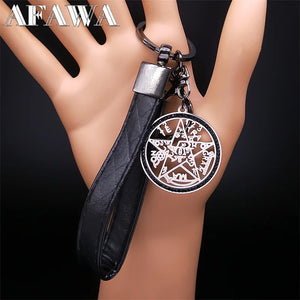 Hebrew YHWH Lord Shem Keyring Wicca Pentacle