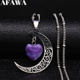 Witchcraft Crescent Moon Stainless Steel Necklace