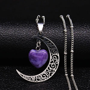 Witchcraft Crescent Moon Stainless Steel Necklace