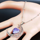 Witchcraft Crescent Moon Stainless Steel Necklace