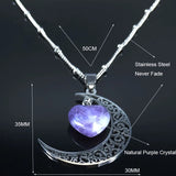 Witchcraft Crescent Moon Stainless Steel Necklace