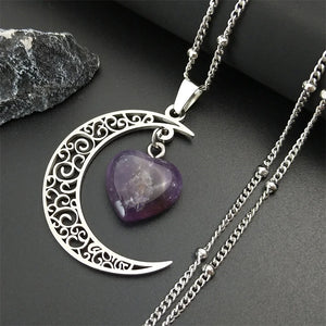 Witchcraft Crescent Moon Stainless Steel Necklace
