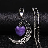 Witchcraft Crescent Moon Stainless Steel Necklace