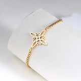 Witchcraft Witch Knot Bracelet Stainless Steel Adjustable Bangle Wiccan Charms