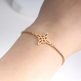 Witchcraft Witch Knot Bracelet Stainless Steel Adjustable Bangle Wiccan Charms
