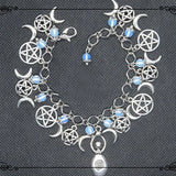 Witches Charm Anklet Dragon Amethyst Pagan Gothic Bracelet