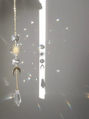 Celestial Sun Crystal Catcher for Window Hanging